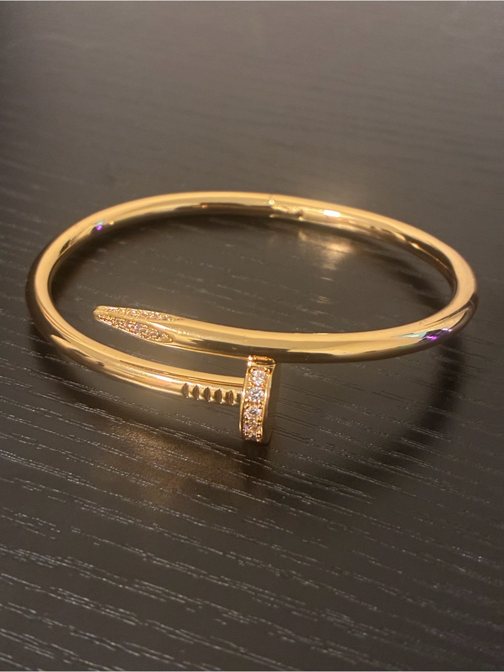Cartier Gold Pavé Nail Cuff Bracelet - Women Jewelry
